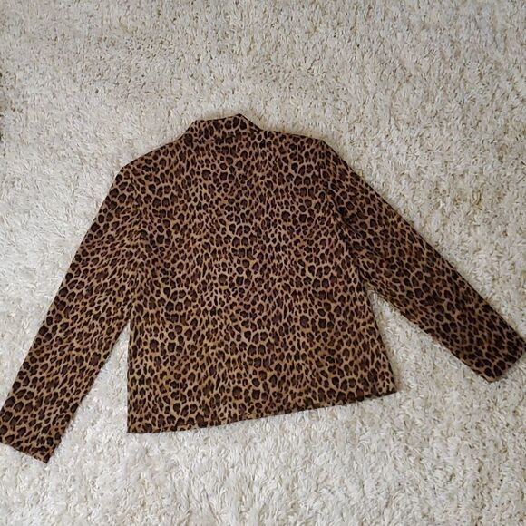 BRIGGS NEW YORK Vintage Leopard Print Blazer Jacket - Picture 4 of 5